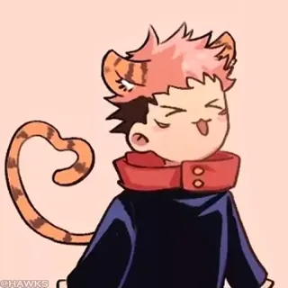 😊 Yuji Itadori Jujutsu Kaisen Anime, Manga, Sticker, Chat, Oreilles, Jujutsu Kaisen, Yuji Itadori telegram sticker