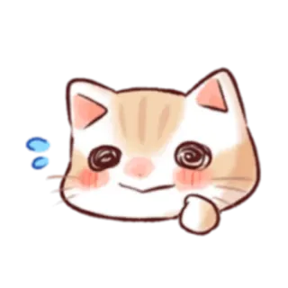 😅 кот, котенок, милый, наклейка, животное, бабочка whatsapp sticker