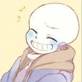 ☠️ Sans Undertale video game, skeleton, cute, friendly, smiling telegram sticker