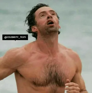 Hugh Jackman by @celebrity_texti 💙 telegram stickers