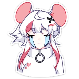 😭 Anime, Carino, Triste, Topo, Piangere, Personaggio whatsapp sticker