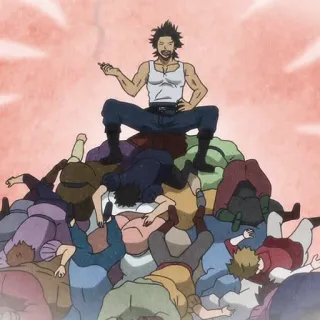 ☘️ Yami Sukehiro Black Clover Yami Sukehiro, Black Clover, Anime, Magie, Action, Fantasy telegram sticker