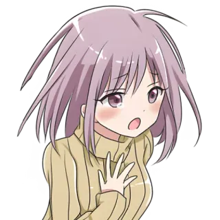 😲 anime, girl, kawaii, cute, cartoon, sticker telegram sticker