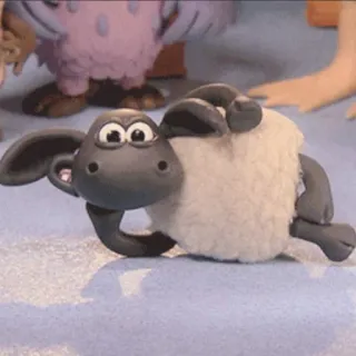 🍄 Shaun Shaun the Sheep Shaun das Schaf, Schaf, Cartoon, Knetanimation, Figur telegram sticker
