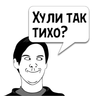 😼 ХУЛИ ТАК ТИХО? ミーム, ロシア, テキスト, 面白い, 顔 telegram sticker