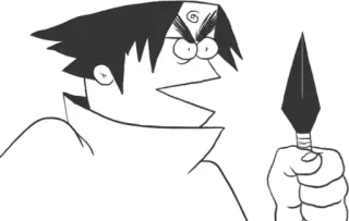 🔪 cartoon, weapon, knife, threat, angry, man, ninja telegram sticker