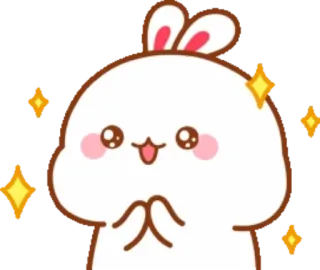 🐰 bunny, cute, sparkles, kawaii, rabbit telegram sticker