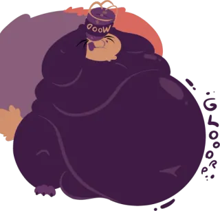 🥤 DOOW dick, lila, monster, cartoon telegram sticker