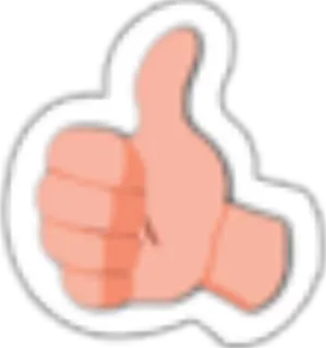 👍 Daumen hoch, Like, Zustimmung, Einverständnis, Handzeichen telegram sticker