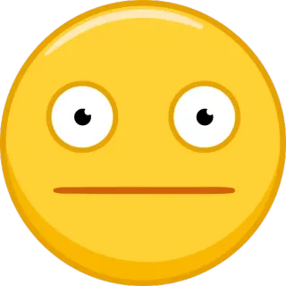 😐 Emoji, Visage, Neutre, Jaune, Sticker telegram sticker