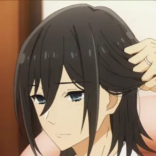 🖤 动漫, 头发, 发型, 眼睛, 脸, 肖像 telegram sticker
