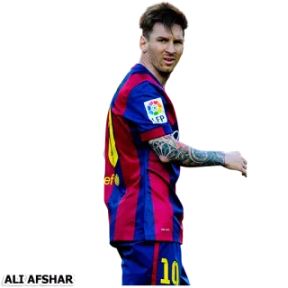 ⚽ Lionel Messi ALI'AFSHAR sepak bola, sepak bola, atlet, pemain, olahraga, Barcelona, Messi telegram sticker