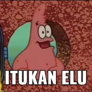 ➖ Patrick Star Spongebob Squarepants ITUKAN ELU Dessin animé, Patrick l'étoile, Bob l'éponge, Mème, Animé telegram sticker