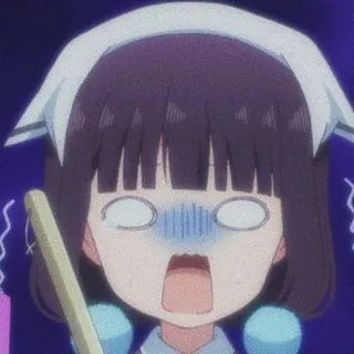 🍇 anime, maid, cartoon, character, shocked, amazed telegram sticker