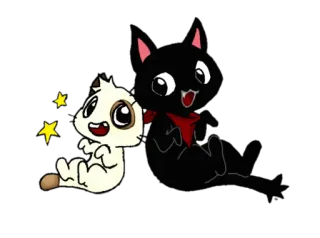 💑 Desenho animado, Fofo, Animais, Gato, Cachorro, Amizade, Kawaii, Adesivo telegram sticker