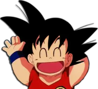 🤩 Goku Dragon Ball アニメ, ドラゴンボール, 悟空, 漫画, 笑顔, 幸せ telegram sticker