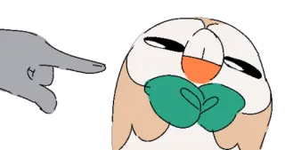 👉 Rowlet Pokemon pokemon, brindibou, mignon, animal, hibou telegram sticker