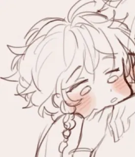 🌟 Anime, Rysunek, Słodkie, Szkic, Styl Anime, Postać, Sztuka telegram sticker