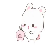 😠 토끼, 귀여운, 카와이, 만화, 사랑스러운, 깜찍한 telegram sticker