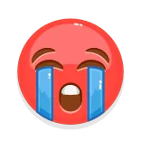 😭 emoji, weinen, traurig, tränen, gesicht telegram sticker