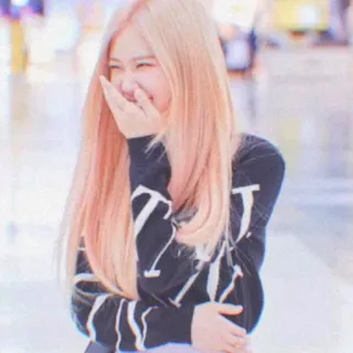 🌹 mulher, cabelo rosa, pessoa, moda, suéter, sorriso telegram sticker