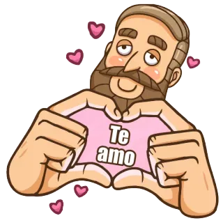 ❤ Te amo Liebe, Herz, Zuneigung, Cartoon, Mann, Romantik telegram sticker