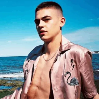 🔸 homem, praia, mar, modelo, sem camisa telegram sticker
