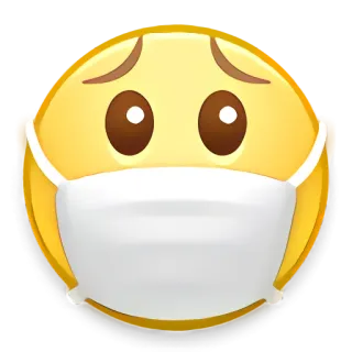🦇 emoji, masque, malade, masque facial, coronavirus, pandémie telegram sticker