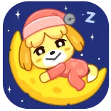 😴 Isabelle Animal Crossing Z Isabelle, Animal Crossing, tidur, bulan, imut, mengantuk whatsapp sticker