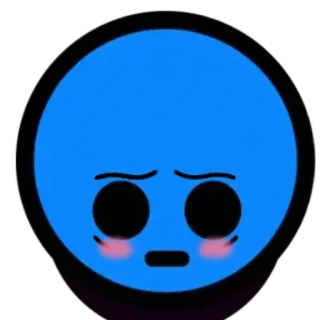 😮‍💨 emoji, sad, blue, face, cute telegram sticker