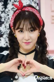 ❤ Dispatch Femme, Portrait, Cheveux, Bandana, Cœur, Asiatique, Dispatch telegram sticker