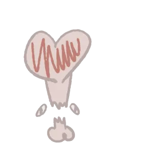 ❤️ coeur, os, dessin animé, amour, anatomie, symbole whatsapp sticker