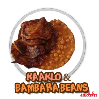 🍌 KAAKLO & BAMBARA BEANS カアクロー, バンバラ豆, 食べ物, 料理, 料理 telegram sticker