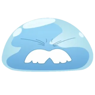 🧔 слайм, аниме, мультфильм, синий, монстр telegram sticker