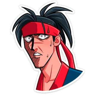 😬 Anime, Manga, Keringat, Bando, Khawatir, Khawatir, Kartun telegram sticker