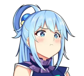 😳 Aqua Konosuba Anime, Konosuba, Aqua, lucu, imut, kartun telegram sticker