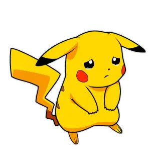 😢 Pikachu Pokemon, Pikachu, anime, cartoon, sad, cute whatsapp sticker