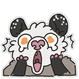 😱 Мультфильм, Опоссум, В шоке, Удивление, Животное, Млекопитающее whatsapp sticker