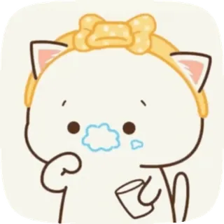 😶 gatto, carino, anime, cartone animato, adesivo, animale telegram sticker