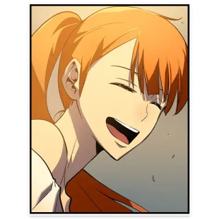 😄 anime, woman, smiling, character, cartoon telegram sticker