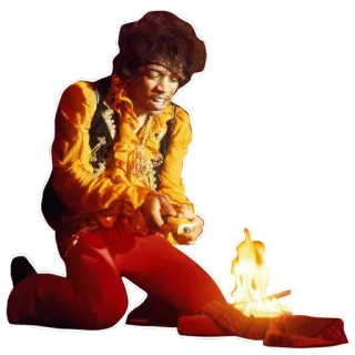 🤘 Jimi Hendrix Jimi Hendrix, guitar, music, musician, rock, legend telegram sticker