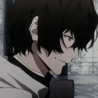 🖤 Osamu Dazai Bungo Stray Dogs anime, bungo stray dogs, dazai, osamu dazai, manga telegram sticker