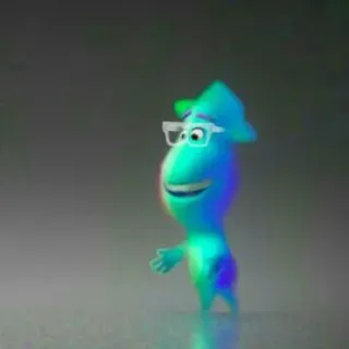 🐋 Joe Gardner Soul Kreskówka, Pixar, Soul, Postać, Animacja telegram sticker
