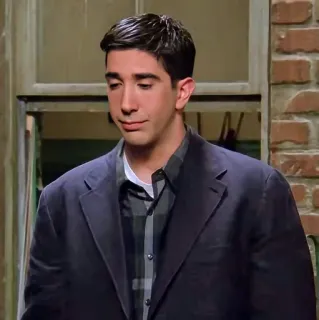 😞 Ross Geller Friends Ross Geller, Friends, Sitcom, Années 90, Série TV whatsapp sticker