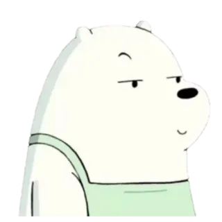 😒 Ice Bear We Bare Bears desenho animado, urso, urso polar, wbb, We Bare Bears, animado, personagem telegram sticker