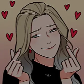 🥰 menina, mulher, coração, K-pop, amor, sorriso telegram sticker