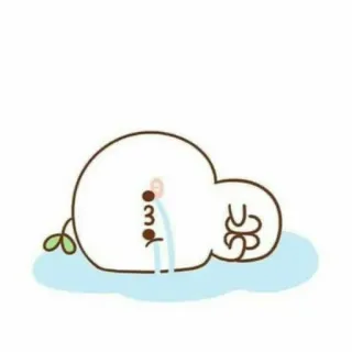 😭 triste, piangere, cartoni animati, bianco, minimalista telegram sticker