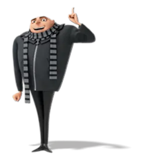 ☝ Gru Despicable Me cartone animato, personaggio, cattivo, animazione, film telegram sticker