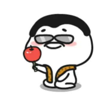 👨‍🦰 apfel, cartoon, essen, süß, figur telegram sticker