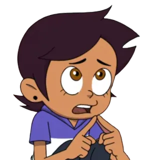 👉 Luz Noceda The Owl House Dibujos animados, Disney, Personaje, Preocupado, Ansioso telegram sticker